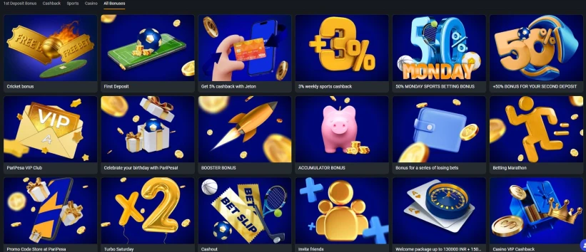 Paripesa bonus