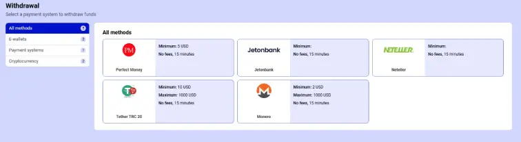 Paripesa withdrawal